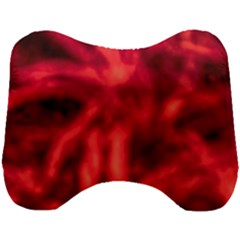 Cadmium Red Abstract Stars Head Support Cushion by DimitriosArt