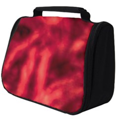 Cadmium Red Abstract Stars Full Print Travel Pouch (big) by DimitriosArt