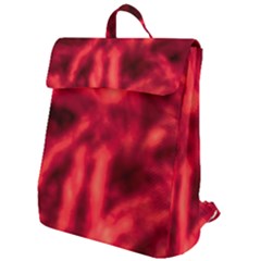 Cadmium Red Abstract Stars Flap Top Backpack by DimitriosArt