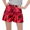 Cadmium Red Abstract Stars Ripstop Shorts View1