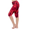 Cadmium Red Abstract Stars Lightweight Velour Cropped Yoga Leggings View2