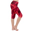 Cadmium Red Abstract Stars Lightweight Velour Cropped Yoga Leggings View3