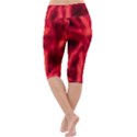 Cadmium Red Abstract Stars Lightweight Velour Cropped Yoga Leggings View4