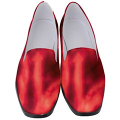 Cadmium Red Abstract Stars Women s Classic Loafer Heels by DimitriosArt