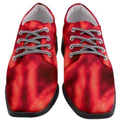 Cadmium Red Abstract Stars Women Heeled Oxford Shoes