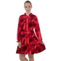 Cadmium Red Abstract Stars All Frills Chiffon Dress View1