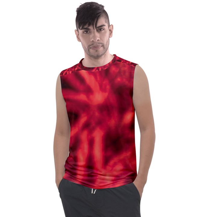 Cadmium Red Abstract Stars Men s Regular Tank Top