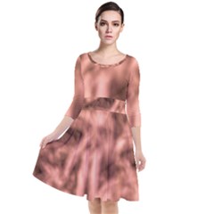 Rose Abstract Stars Quarter Sleeve Waist Band Dress by DimitriosArt