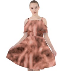 Rose Abstract Stars Cut Out Shoulders Chiffon Dress by DimitriosArt