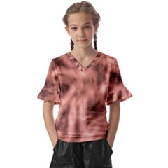 Rose Abstract Stars Kids  V-neck Horn Sleeve Blouse by DimitriosArt