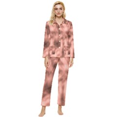 Rose Abstract Stars Womens  Long Sleeve Velvet Pocket Pajamas Set by DimitriosArt