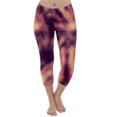 Topaz  Abstract Stars Capri Winter Leggings  by DimitriosArt