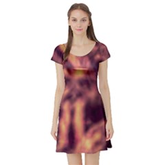 Topaz  Abstract Stars Short Sleeve Skater Dress by DimitriosArt