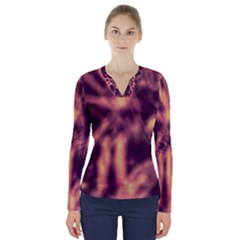 Topaz  Abstract Stars V-neck Long Sleeve Top by DimitriosArt