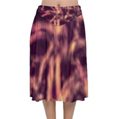 Topaz  Abstract Stars Velvet Flared Midi Skirt by DimitriosArt