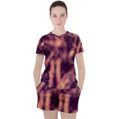 Topaz  Abstract Stars Women s Tee And Shorts Set