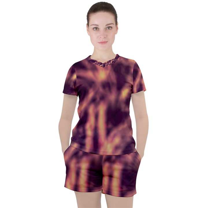 Topaz  Abstract Stars Women s Tee and Shorts Set