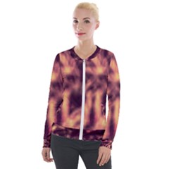 Topaz  Abstract Stars Velvet Zip Up Jacket by DimitriosArt