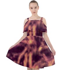 Topaz  Abstract Stars Cut Out Shoulders Chiffon Dress by DimitriosArt