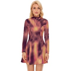 Topaz  Abstract Stars Long Sleeve Velour Longline Dress