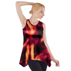 Lava Abstract Stars Side Drop Tank Tunic by DimitriosArt