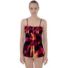 Lava Abstract Stars Babydoll Tankini Set by DimitriosArt