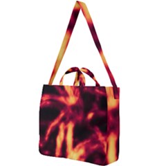 Lava Abstract Stars Square Shoulder Tote Bag by DimitriosArt