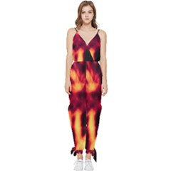 Lava Abstract Stars Sleeveless Tie Ankle Jumpsuit