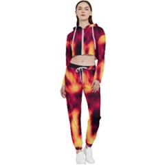 Lava Abstract Stars Cropped Zip Up Lounge Set by DimitriosArt