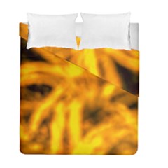 Golden Abstract Stars Duvet Cover Double Side (full/ Double Size) by DimitriosArt