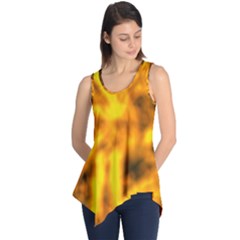 Golden Abstract Stars Sleeveless Tunic by DimitriosArt