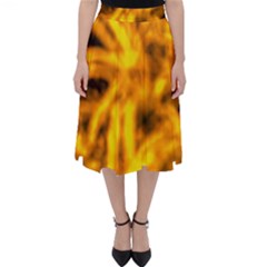 Golden Abstract Stars Classic Midi Skirt by DimitriosArt