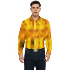 Golden Abstract Stars Men s Long Sleeve  Shirt by DimitriosArt