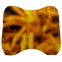 Golden Abstract Stars Velour Head Support Cushion View1