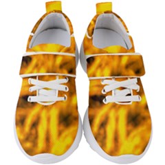 Golden Abstract Stars Kids  Velcro Strap Shoes by DimitriosArt