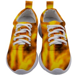 Golden Abstract Stars Kids Athletic Shoes by DimitriosArt