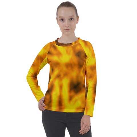 Golden Abstract Stars Women s Long Sleeve Raglan Tee by DimitriosArt