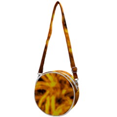 Golden Abstract Stars Crossbody Circle Bag