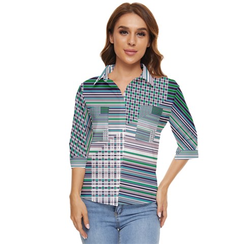 Gradient (103) Women s Quarter Sleeve Pocket Shirt by Sparkle