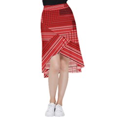 Gradient (101) Frill Hi Low Chiffon Skirt