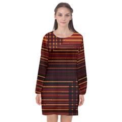 Gradient (97) Long Sleeve Chiffon Shift Dress  by Sparkle