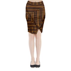 Gradient Midi Wrap Pencil Skirt by Sparkle