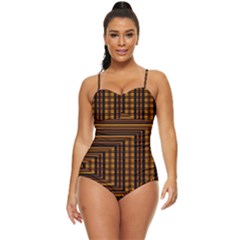 Gradient Retro Full Coverage Swimsuit