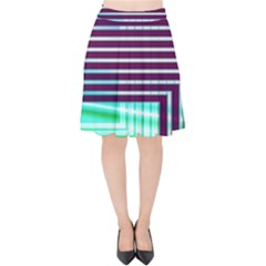 Gradient Velvet High Waist Skirt by Sparkle