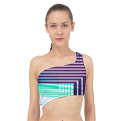 Gradient Spliced Up Bikini Top  by Sparkle