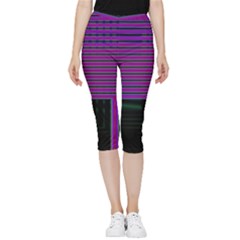 Gradient Inside Out Lightweight Velour Capri Leggings 