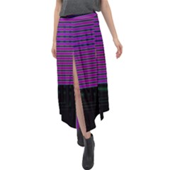 Gradient Velour Split Maxi Skirt by Sparkle