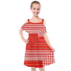 Gradient Kids  Cut Out Shoulders Chiffon Dress by Sparkle