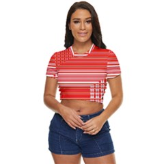 Gradient Side Button Cropped Tee