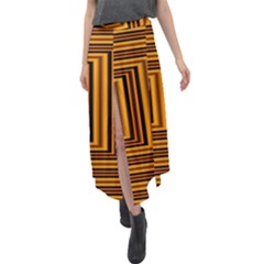 Gradient Velour Split Maxi Skirt by Sparkle